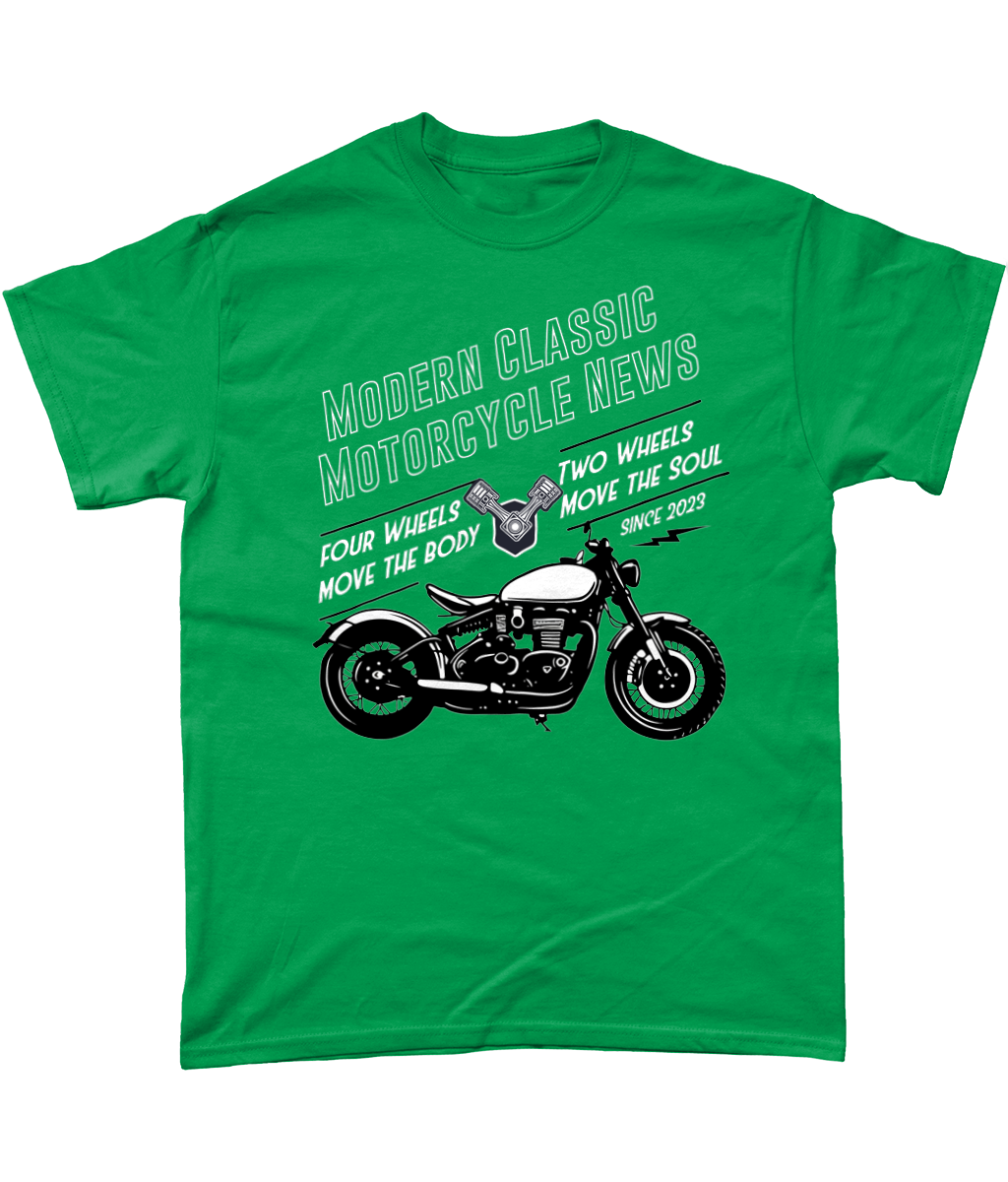 Modern Classic Motorcycle News white - Gildan Heavy Cotton T-Shirt