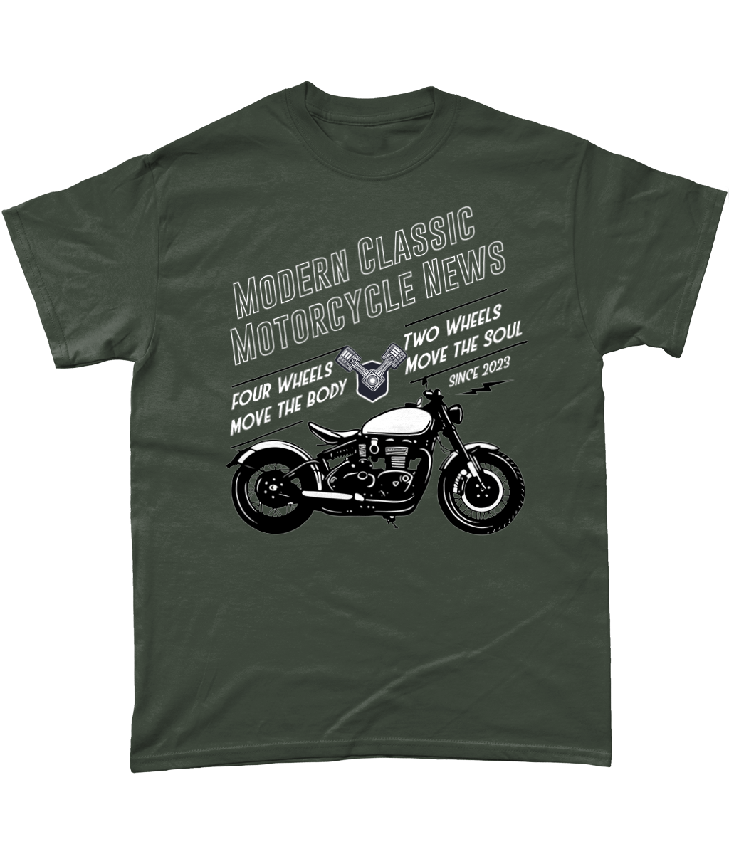 Modern Classic Motorcycle News white - Gildan Heavy Cotton T-Shirt