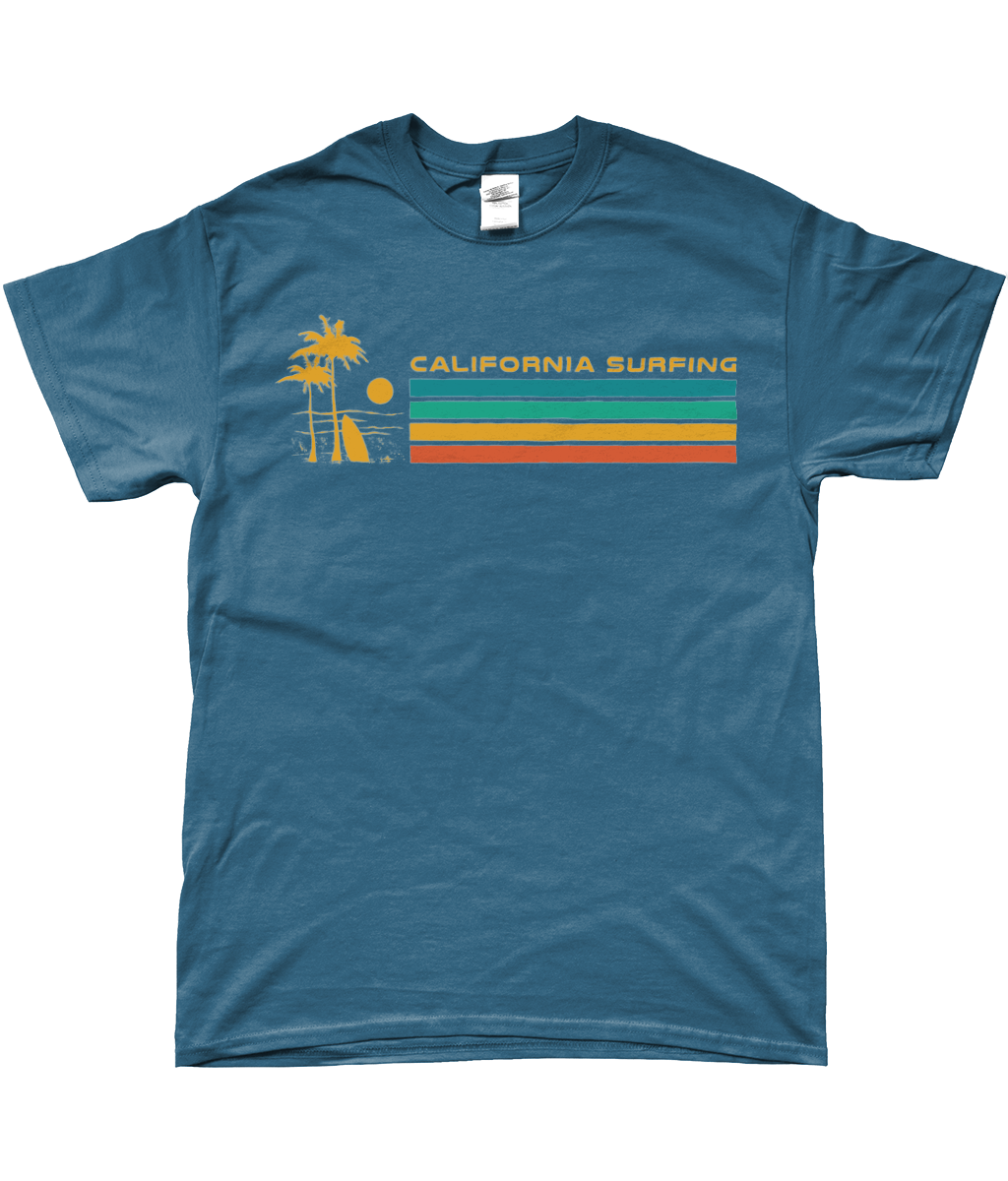 California Surfing - SoftStyle® Ringspun T-Shirt - Vitesse T-Shirts UK