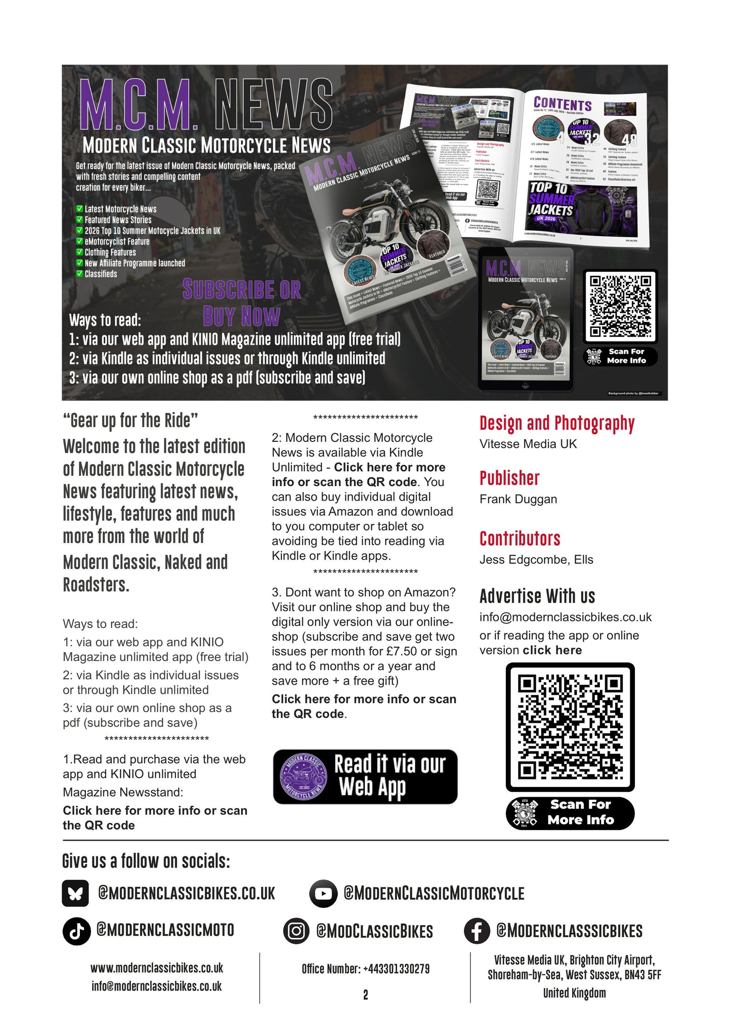 Modern Classic Motorcycle News - Digital Only Version - Issue 71