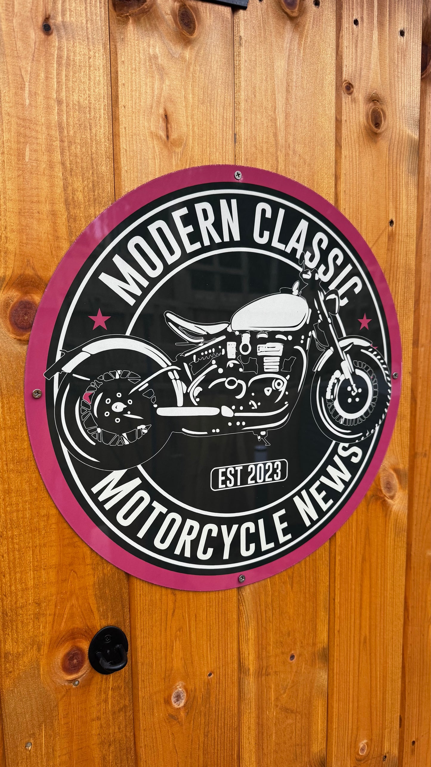 Modern Classic Motorcycle News Metal Sign