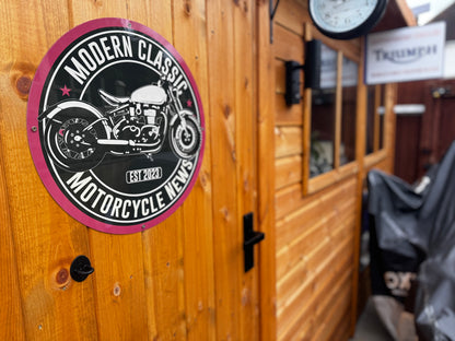 Modern Classic Motorcycle News Metal Sign