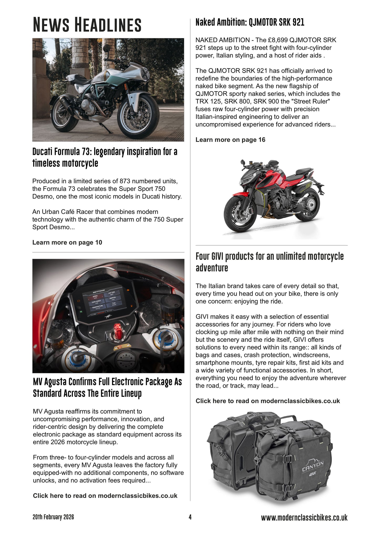 Modern Classic Motorcycle News - Digital Only Version - Issue 62