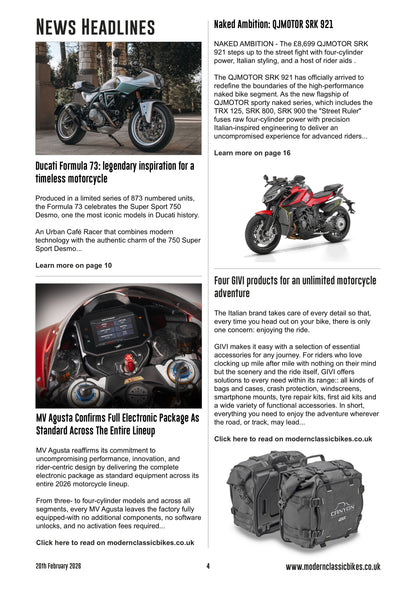 Modern Classic Motorcycle News - Digital Only Version - Issue 62