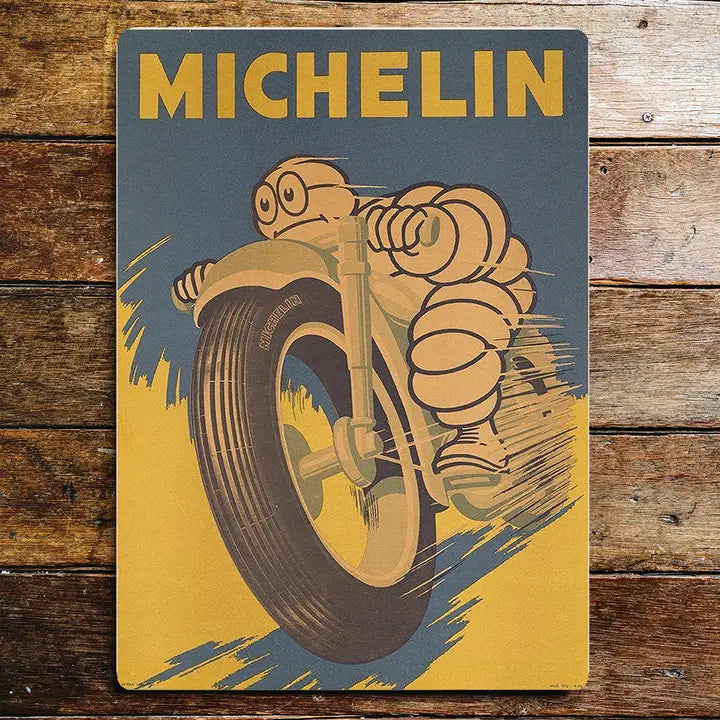 Michelin Man Motorbike Tyres Speed Metal Sign Plaque