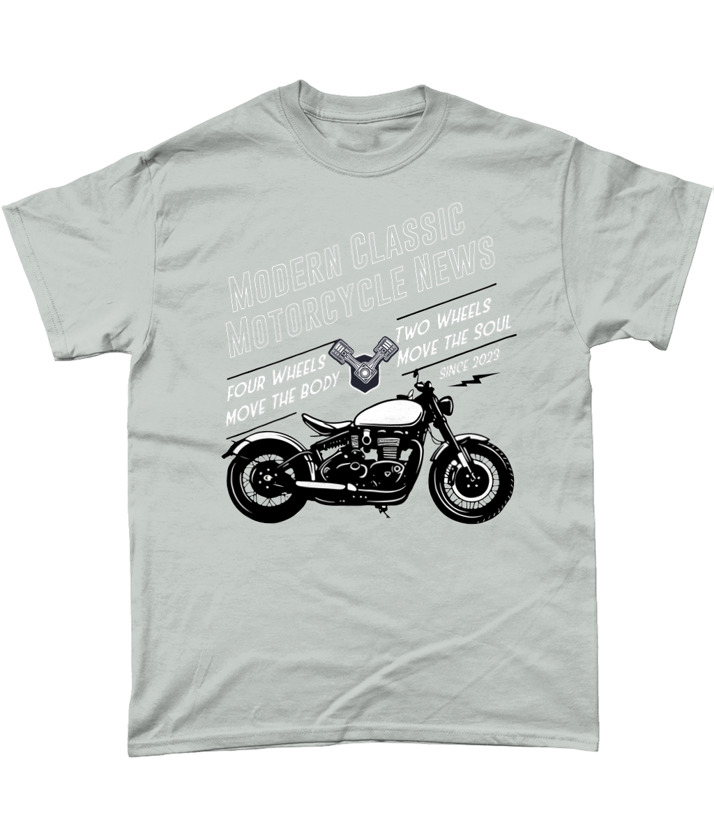 Modern Classic Motorcycle News white - Gildan Heavy Cotton T-Shirt