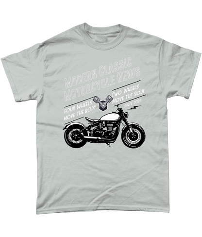 Modern Classic Motorcycle News white - Gildan Heavy Cotton T-Shirt