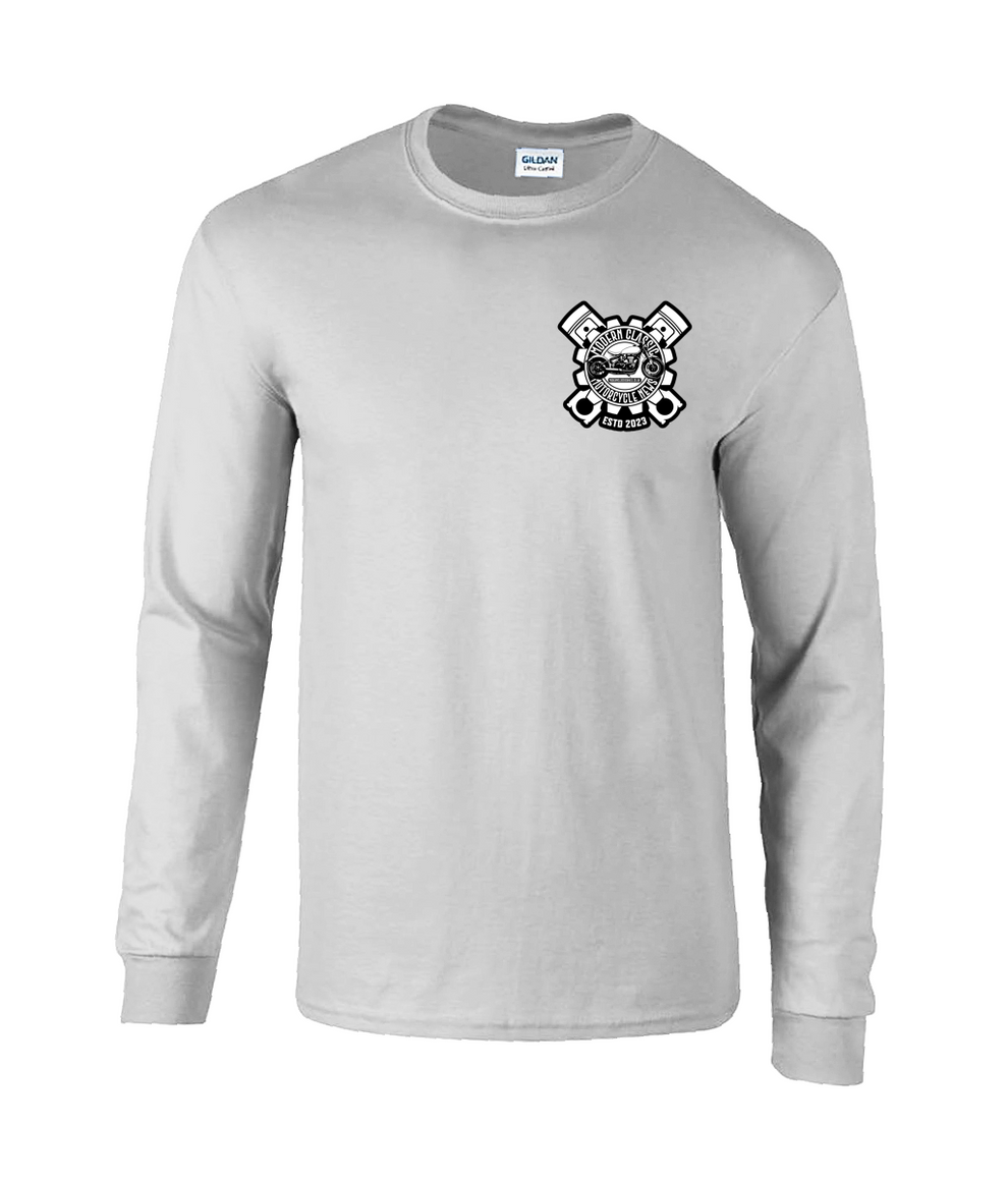 Modern Classic Motorcycle News (logo front and back) - Long Sleeve T-Shirt
