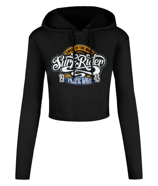 Surf Rider v2 - Women's Cropped Hooded T-shirt