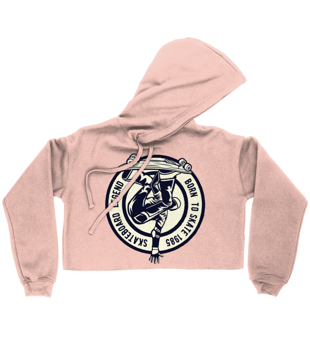 Skateboard Legend - Bella Ladies Cropped Hoodie