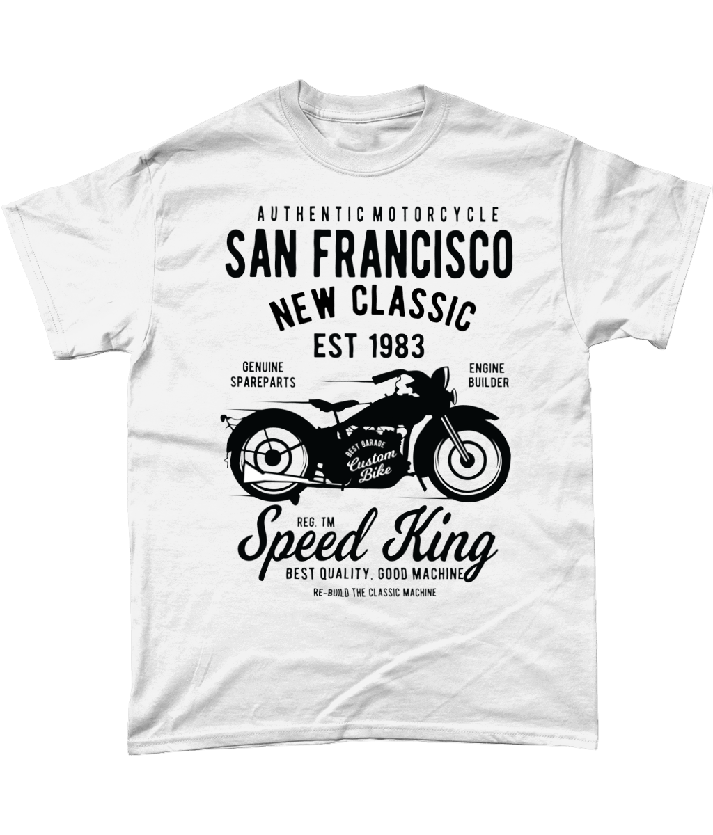 San Francisco Motorrad - Schweres Baumwoll-T-Shirt