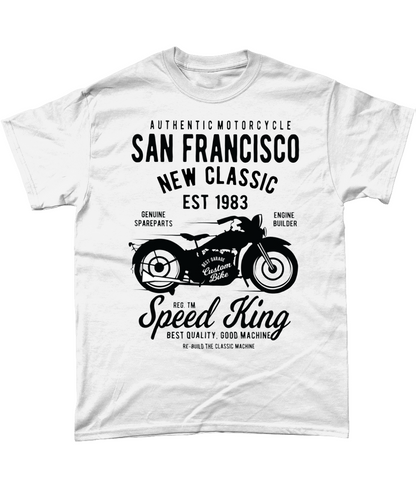 San Francisco Motorrad - Schweres Baumwoll-T-Shirt