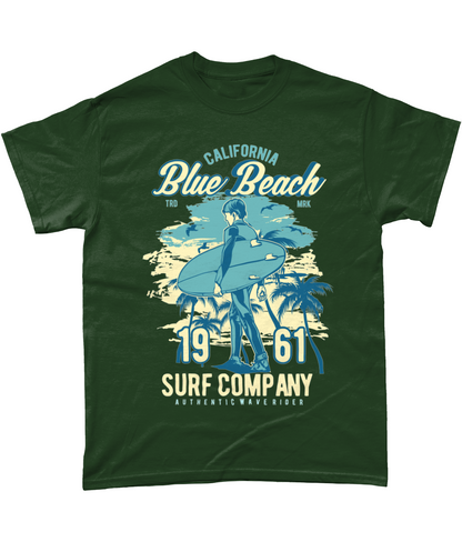 Blue Beach - T-shirt en coton épais Gildan