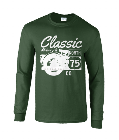 Classic Motorcycle 75 weiß - Langarm-T-Shirt aus ultra-Baumwolle