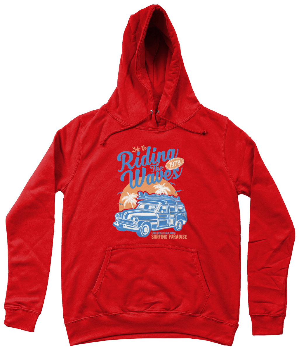 Riding The Waves – AWDis Girlie College Hoodie - Vitesse T-Shirts UK