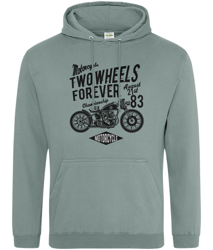 Sweat à capuche AWDis College - Two Wheels Forever Black