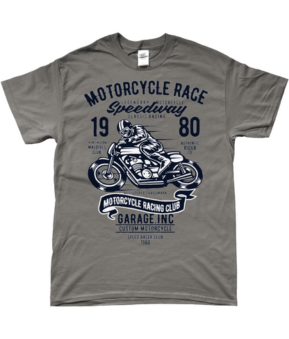 Motorradrennen - SoftStyle Ringspun T-Shirt