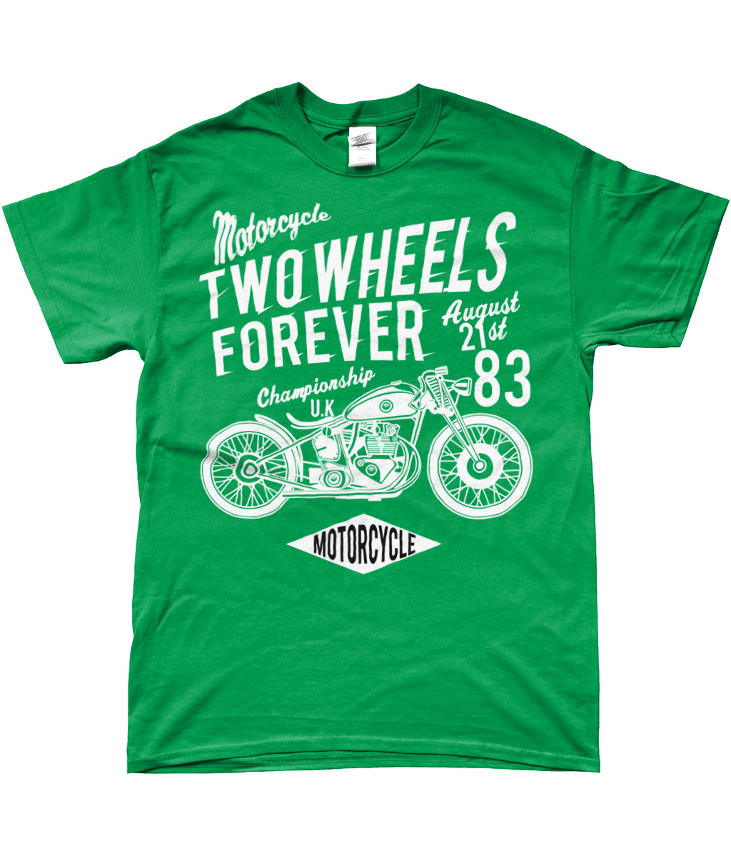 Two Wheels Forever Weiß - SoftStyle Ringspun T-Shirt