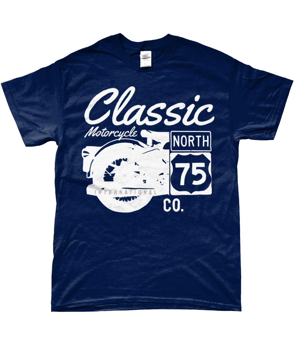 Classic Motorcycle 75 white - Gildan SoftStyle® Ringspun T-Shirt - Vitesse T-Shirts UK