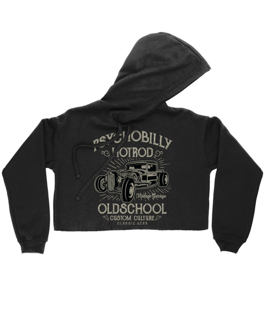 Psychobilly Hotrod - Bella Damen Kurzer Hoodie 