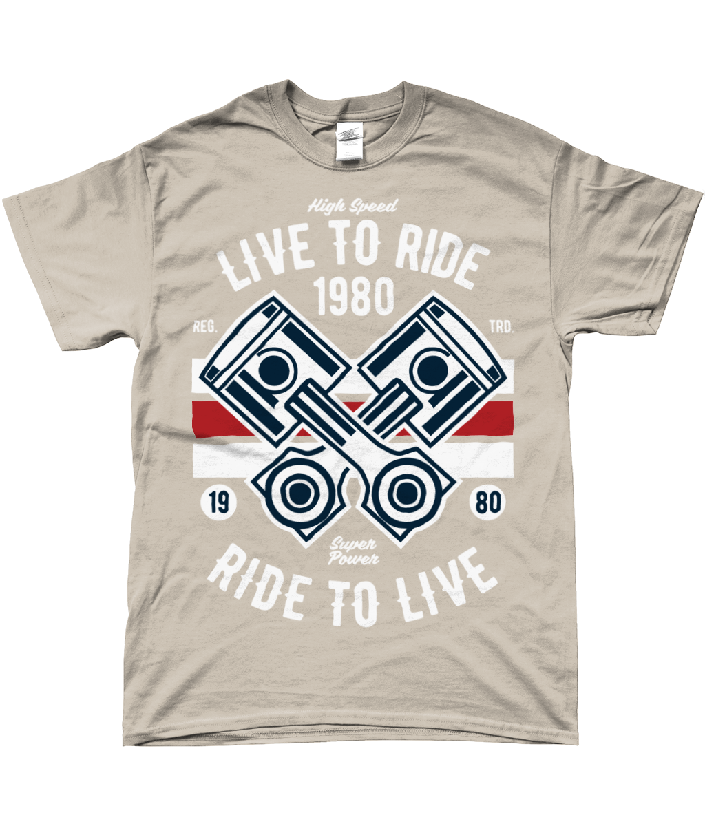 Live To Ride 1980 - T-shirt Gildan SoftStyle® à fils filés