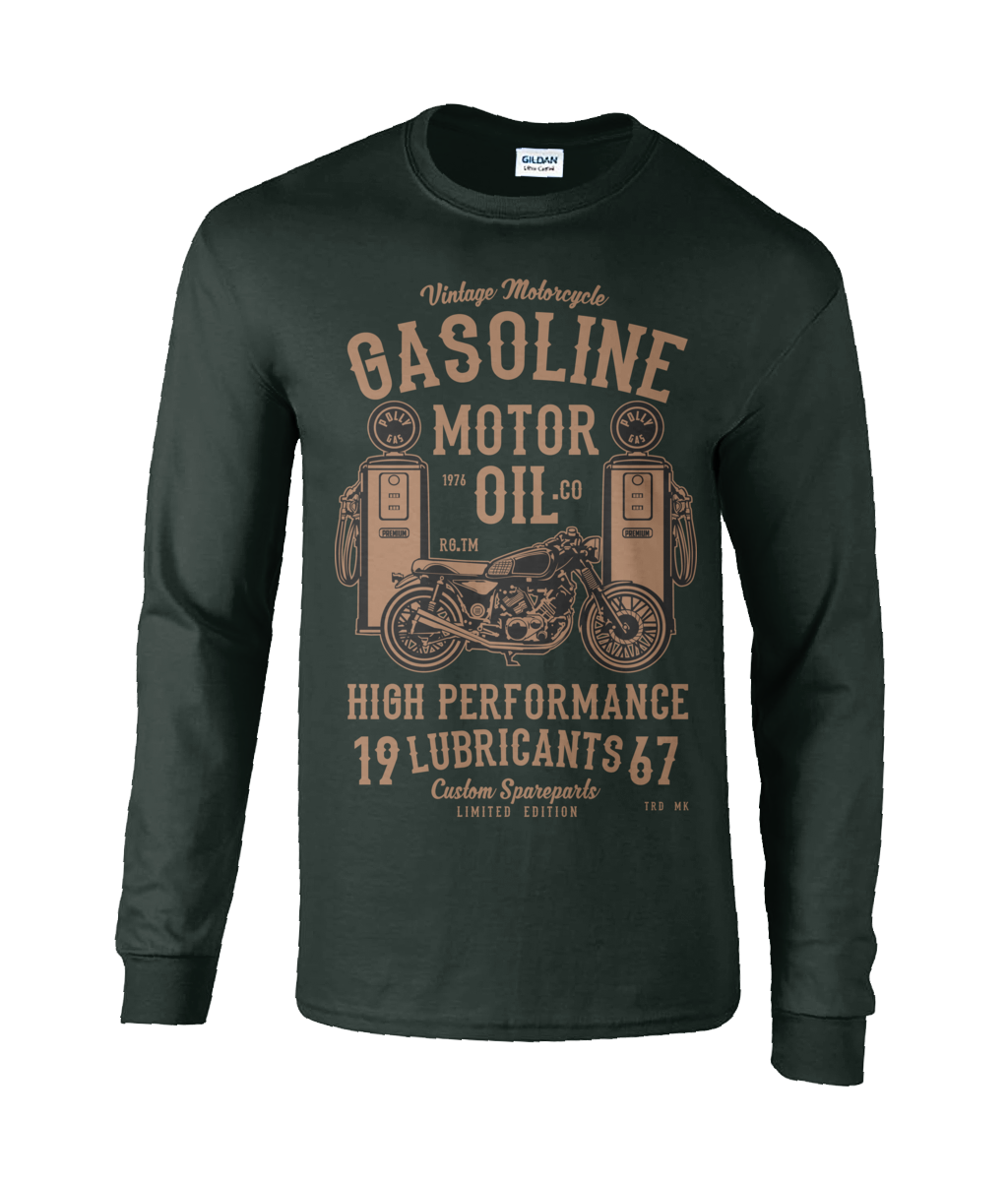 Gasoline Motor Oil - Ultra Cotton Long Sleeve T-Shirt