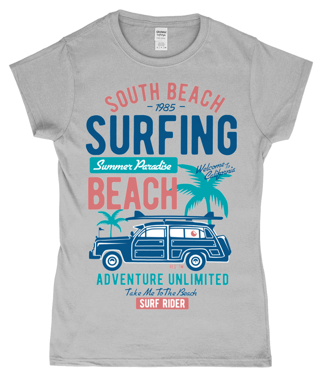 South Beach v2 - SoftStyle Ladies Fitted Ringspun T-Shirt