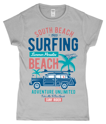 South Beach v2 - T-shirt ajusté en fil filé à anneaux pour femme SoftStyle