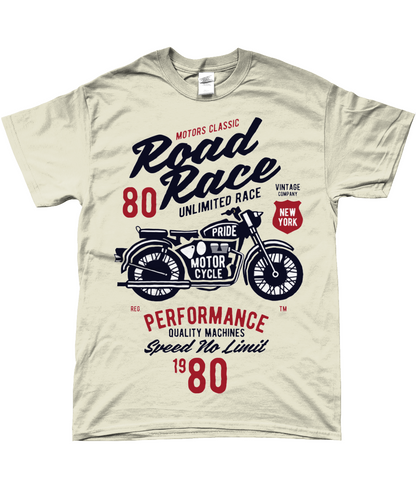 Straßenrennen-Motorrad - SoftStyle Ringspun T-Shirt