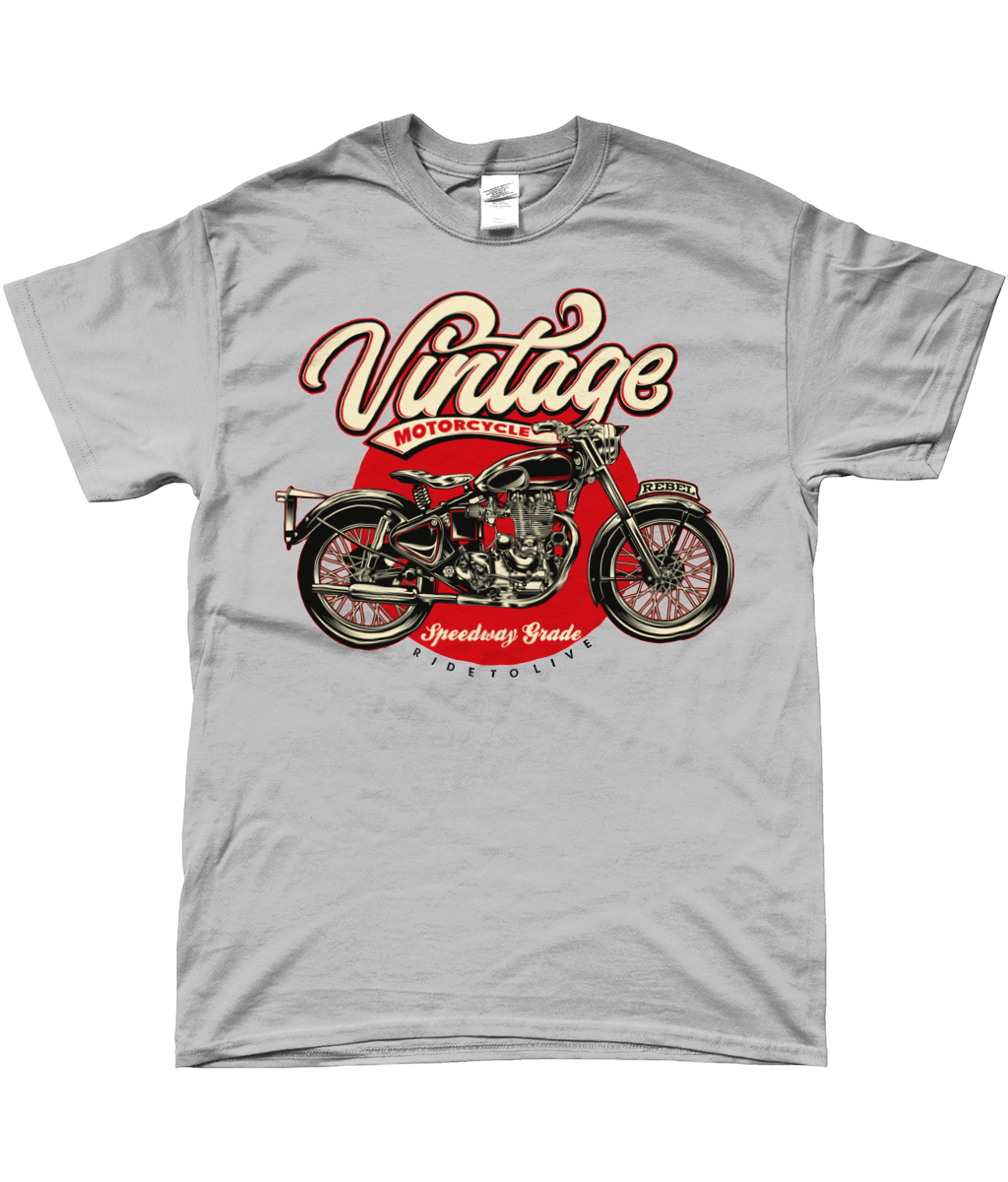 Vintage Motorrad - SoftStyle Ringspun T-Shirt