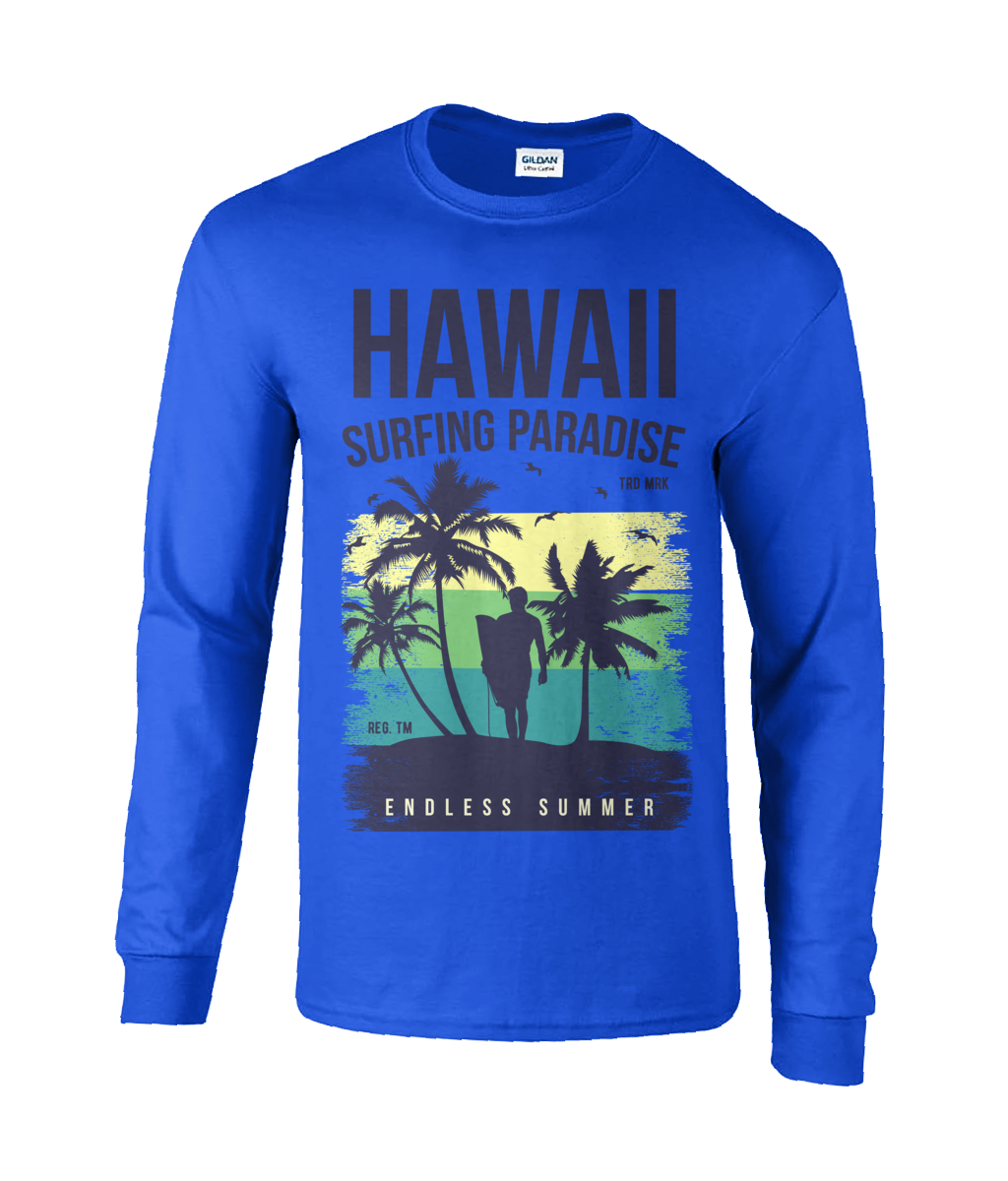 T-shirt à manches longues en coton ultra doux « Hawaii Endless Summer »