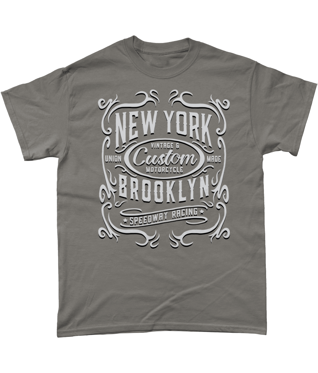 New York Motorcycle – Gildan Heavy Cotton T-Shirt - Vitesse T-Shirts UK