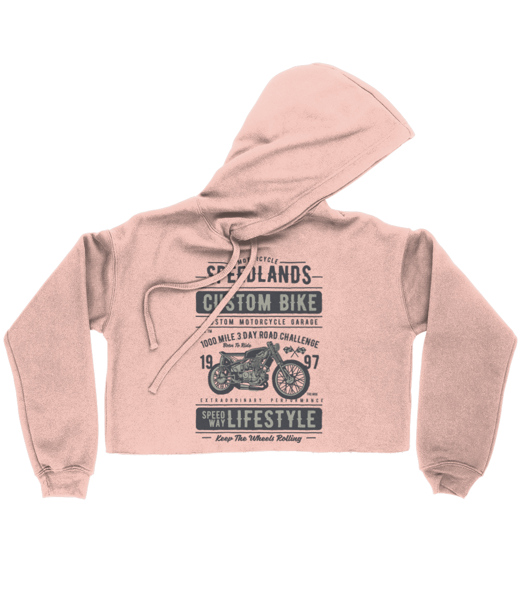 Speedlands Custom Bike - Bella Damen Kurzer Hoodie 