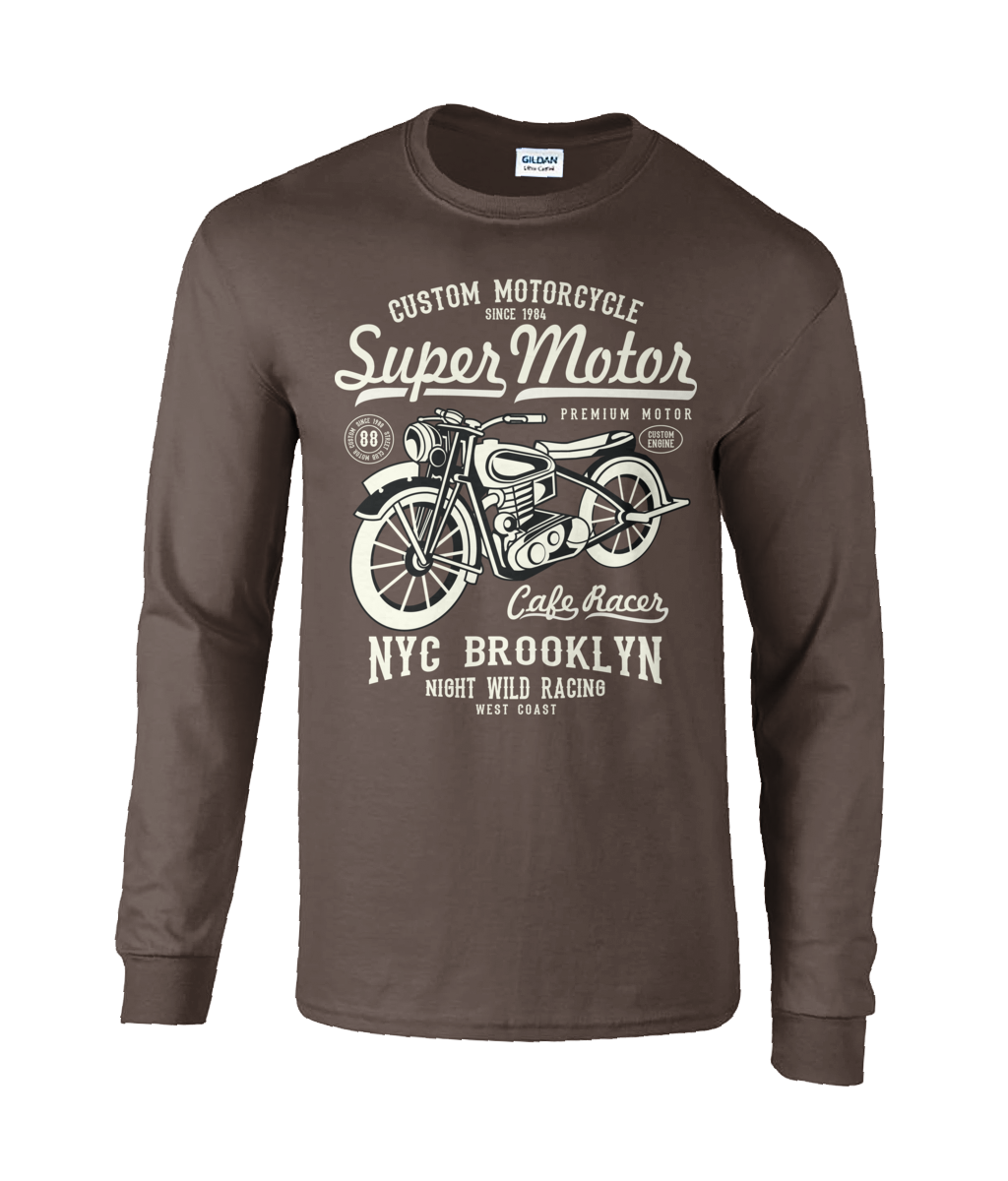 Super Motor - Langärmliges T-Shirt aus Ultra-Baumwolle