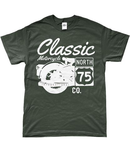 Classic Motorcycle 75 white - Gildan SoftStyle® Ringspun T-Shirt