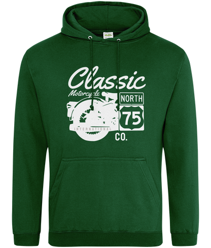 Classic Motorcycle 75 white - AWDis College Hoodie