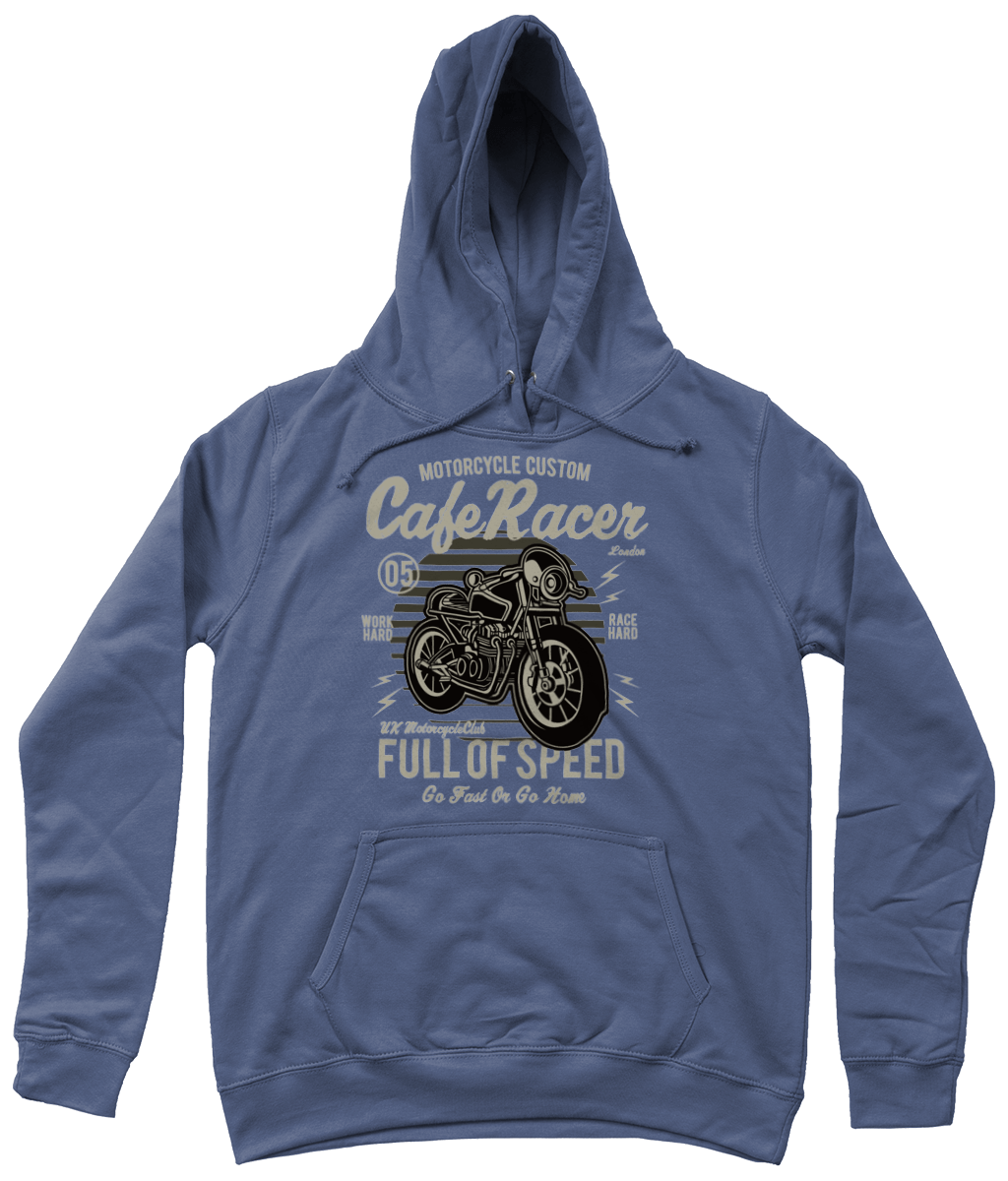 Cafe Racer v1 – AWDis Girlie College Hoodie - Vitesse T-Shirts UK