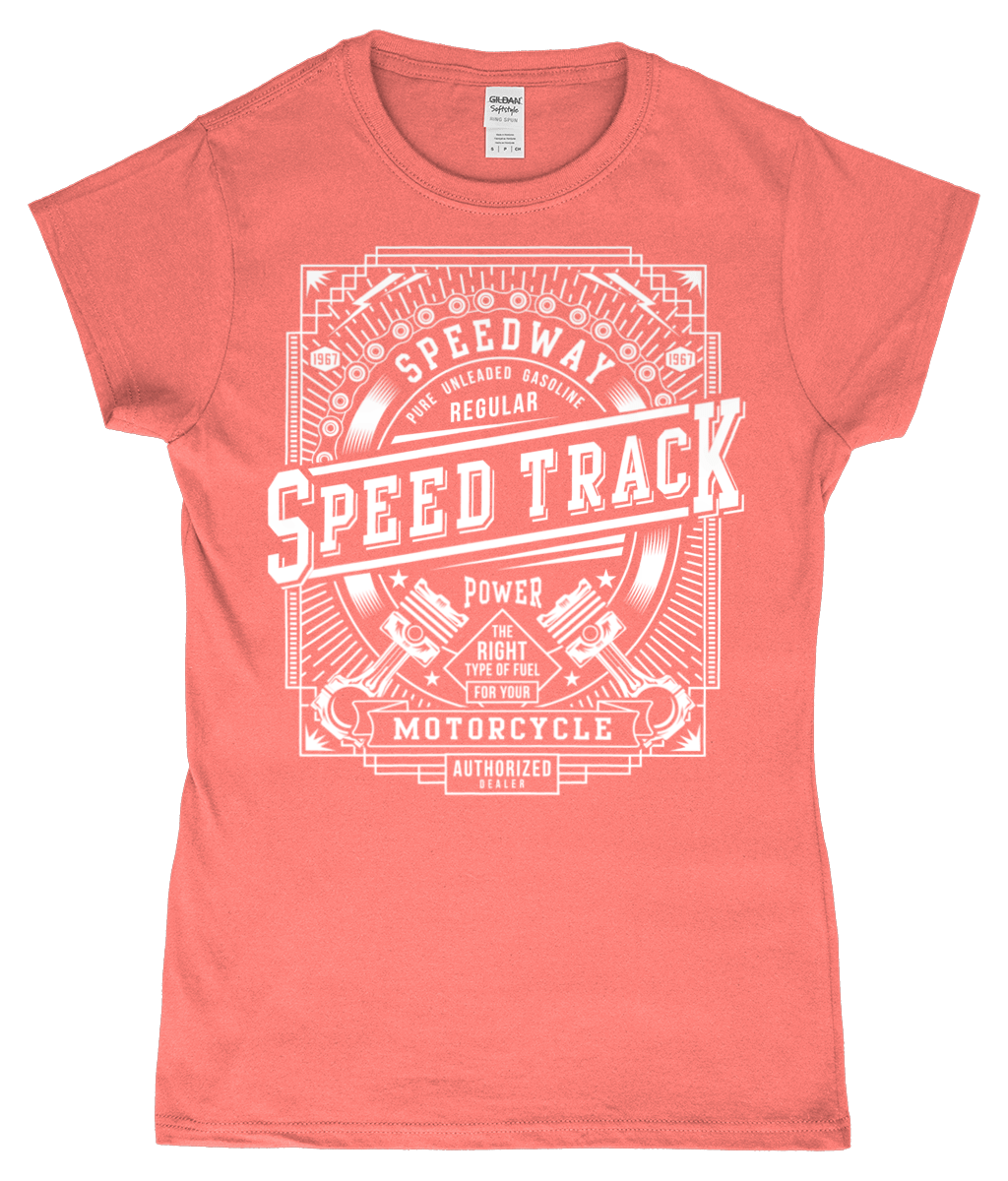 Speed Track – Gildan SoftStyle® Ladies Fitted Ringspun T-Shirt - Vitesse T-Shirts UK