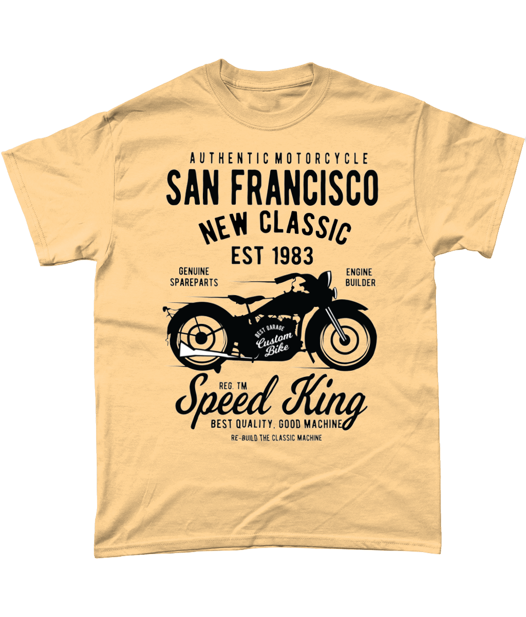 San Francisco Motorrad - Schweres Baumwoll-T-Shirt