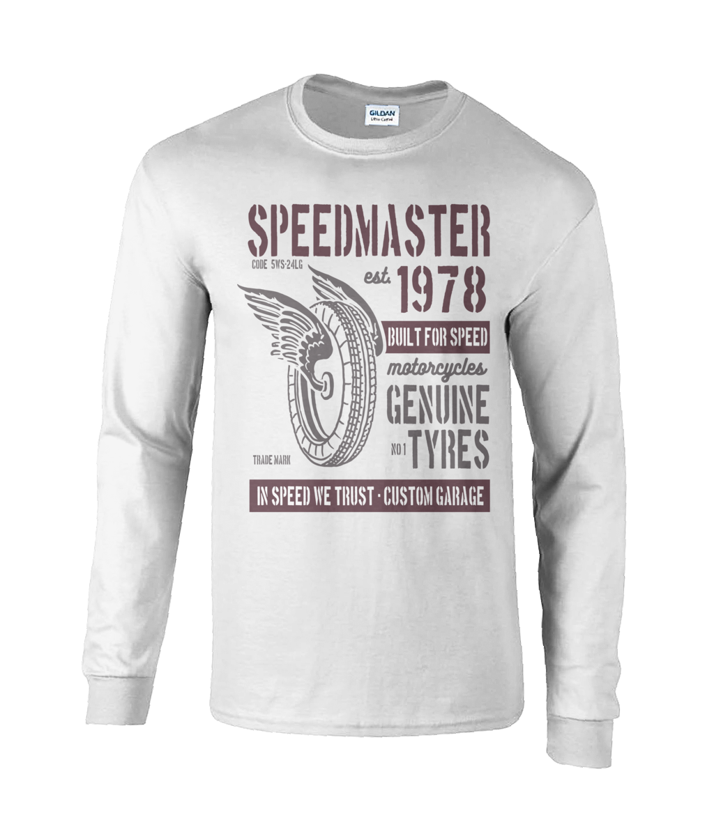 Speed ​​Master - Langarm-T-Shirt aus Ultra-Baumwolle