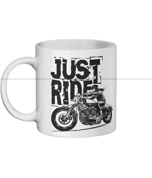 Biker Girl Schwarz - Keramiktasse 11oz