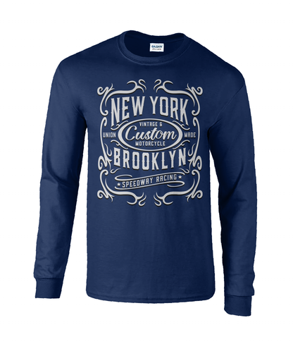 New York Motorcycle - Ultra Cotton Long Sleeve T-Shirt