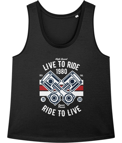 Live To Ride 1980 - Stella Minter Ladies Vest