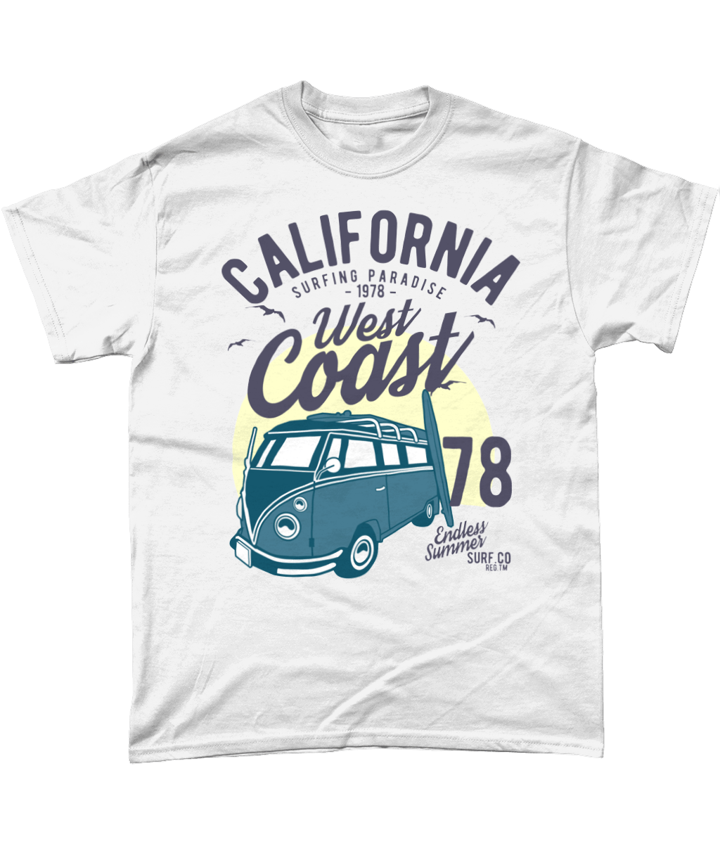 California West Coast v2 – Gildan Heavy Cotton T-Shirt - Vitesse T-Shirts UK