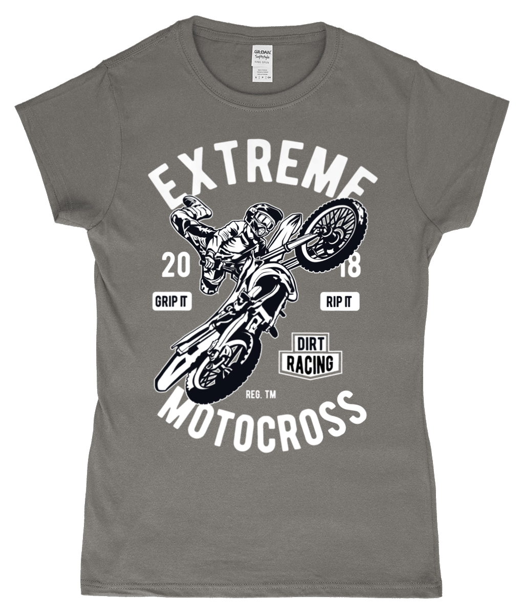 Extreme Motocross – Gildan SoftStyle® Ladies Fitted Ringspun T-Shirt - Vitesse T-Shirts UK