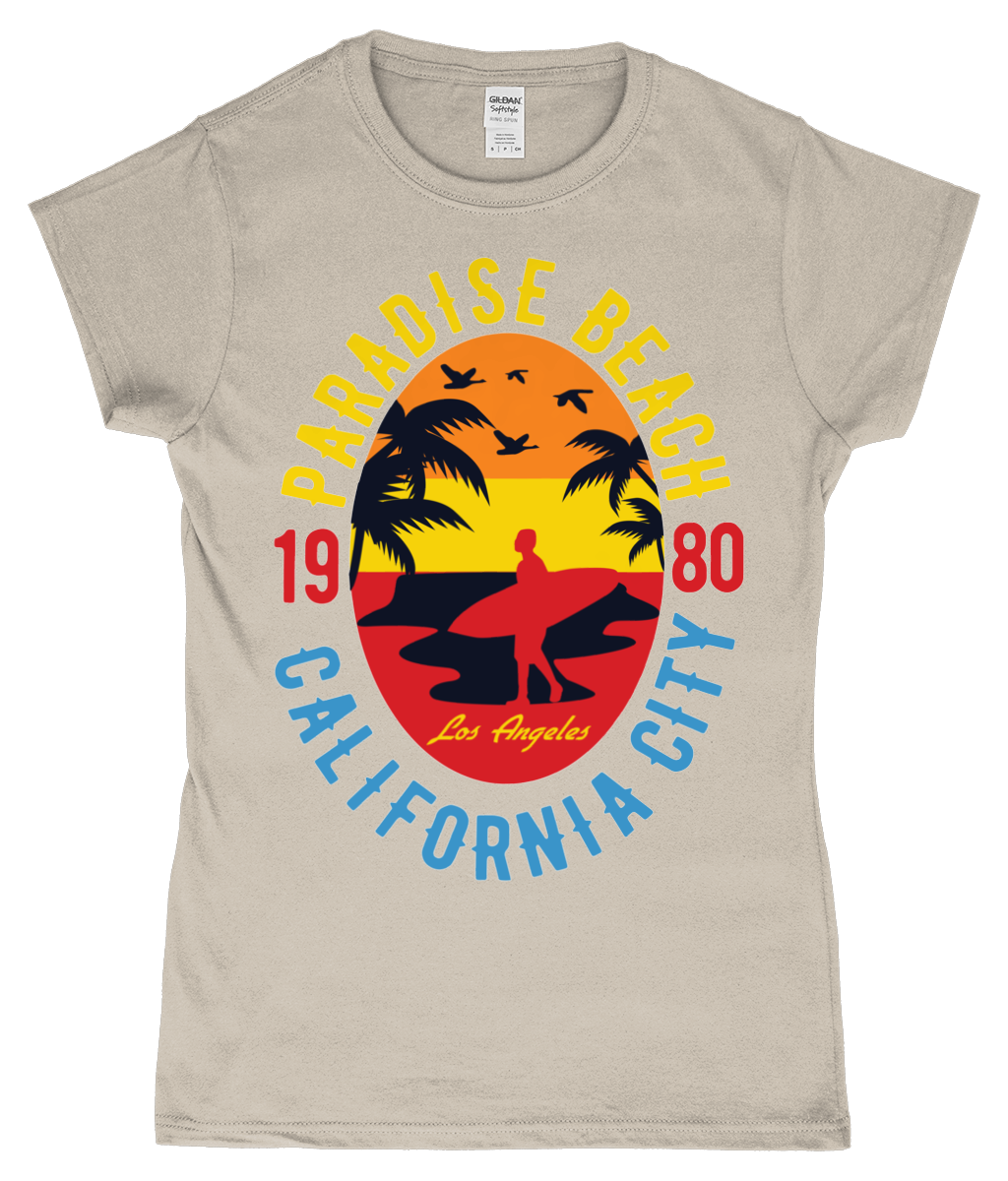 Sunshine Paradise - SoftStyle Ladies Fitted Ringspun T-Shirt