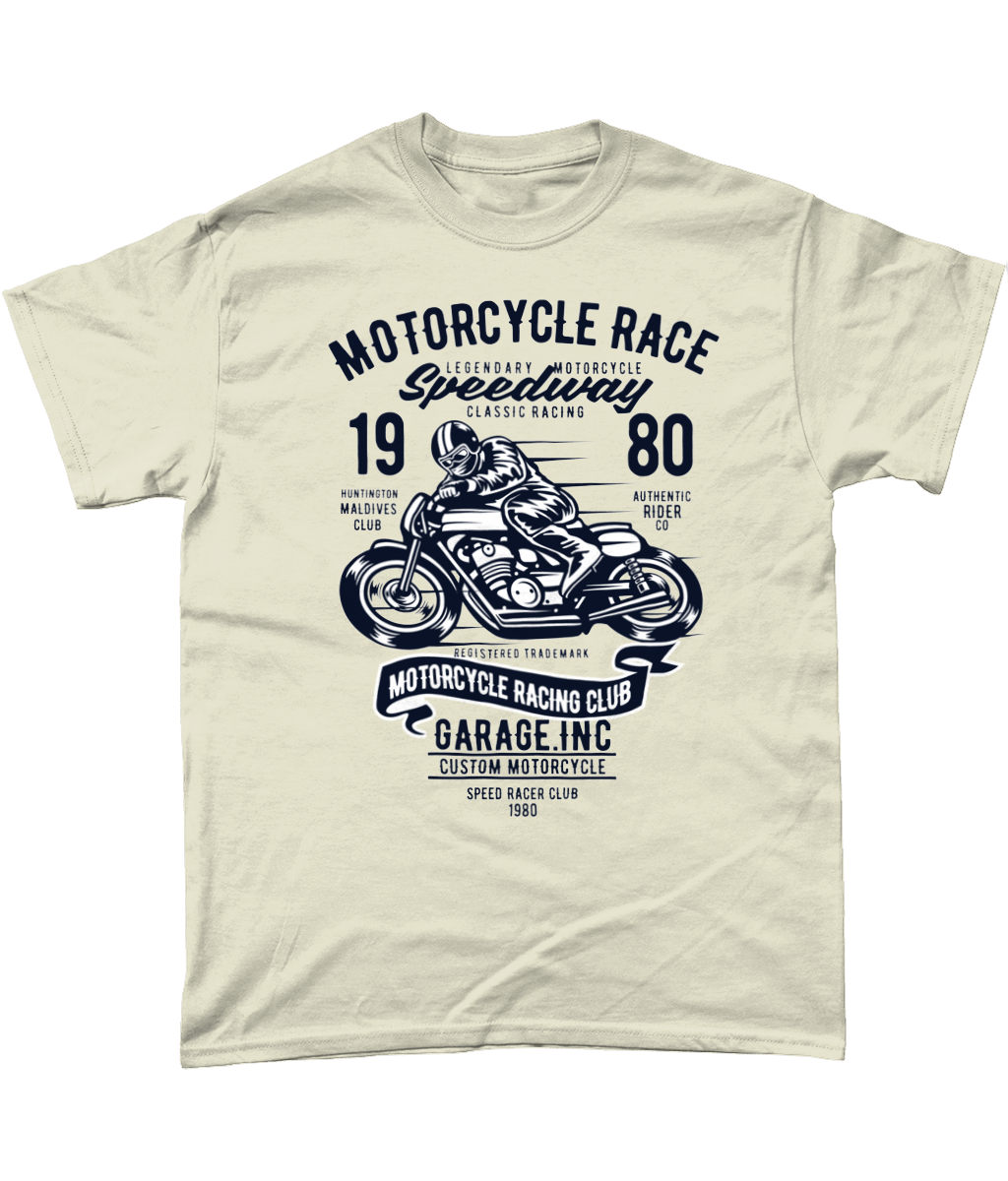 Course de moto - T-shirt en coton épais Gildan