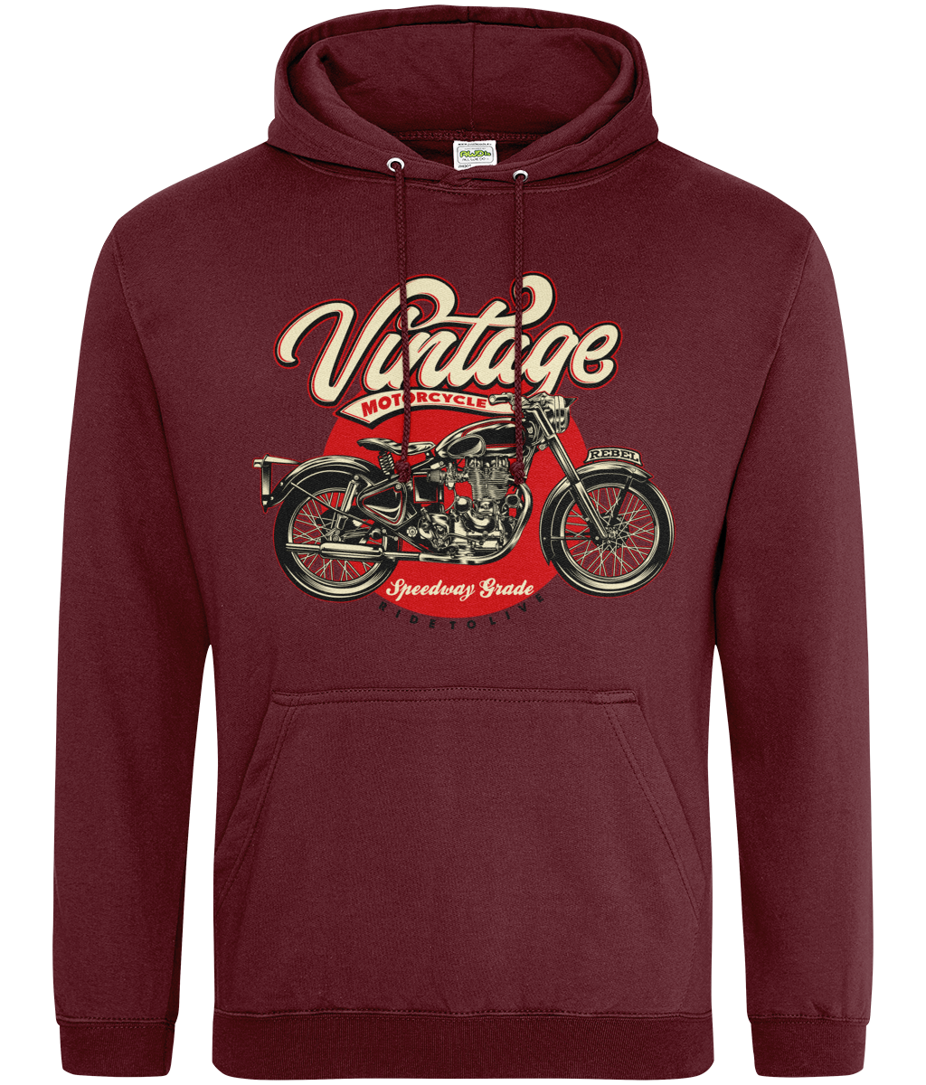 Vintage Motorcycle - AWDis College Hoodie