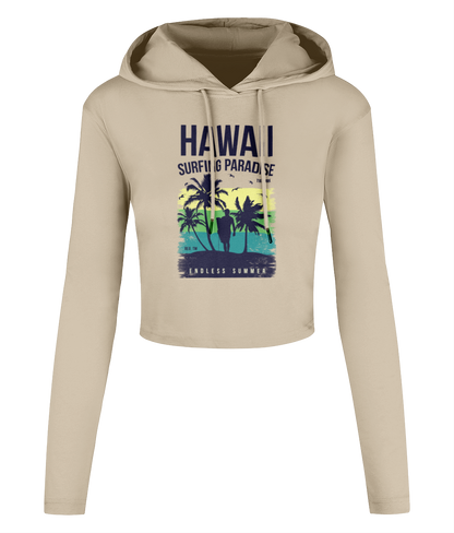 Hawaii Endless Summer - Kurzes T-Shirt mit Kapuze für Damen