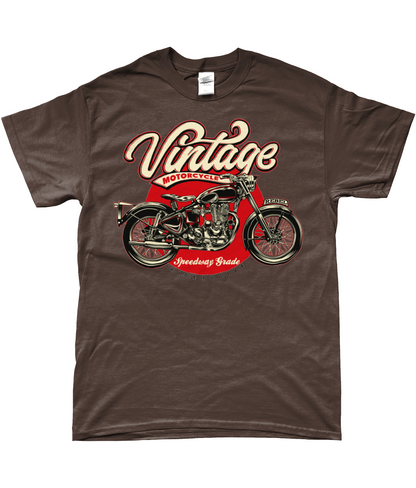 Moto vintage - T-shirt à anneaux SoftStyle